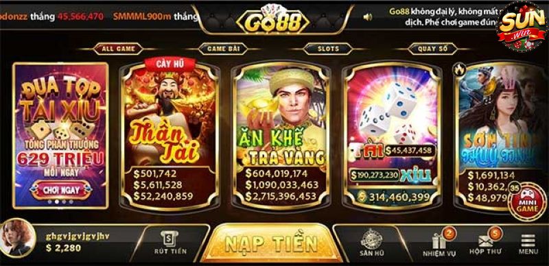 Chơi nổ hũ tại Go88 cũng khá thú vị