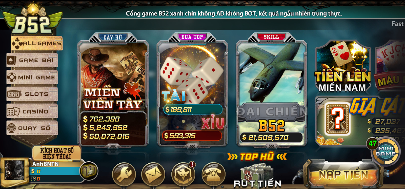 Một số chương trình ưu đãi có tại cổng game 