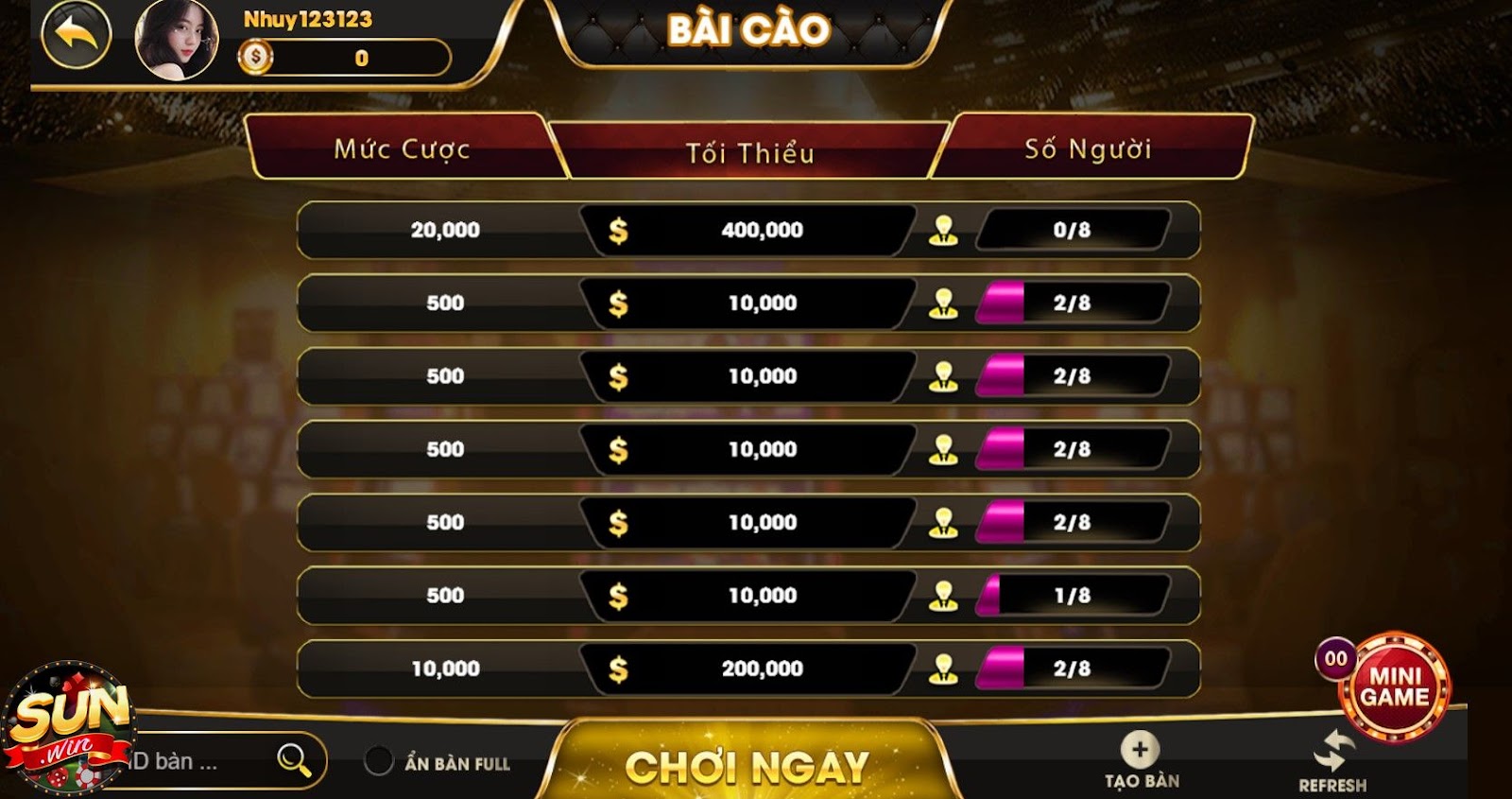 Hướng dẫn chơi phỏm tại cổng game Sunwin