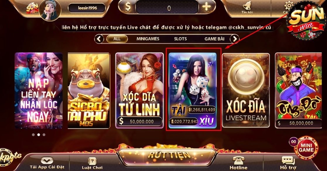 Hướng dẫn chơi tài xỉu tại cổng game Sunwin chi tiết nhất