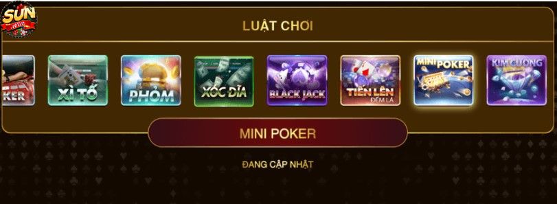 Luật chơi Mini poker tại cổng game Sunwin có đơn giản không?