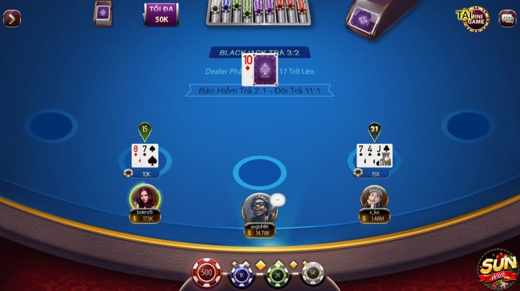 Thông tin về blackjack Sunwin