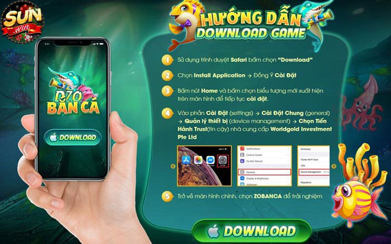 Hướng dẫn download game zo bắn cá chi tiết