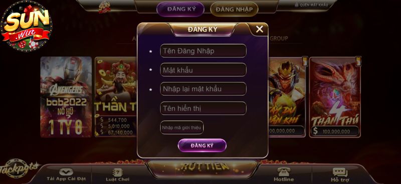 Đăng ký tài khoản là cách duy nhất để trải nghiệm thế giới trò chơi của cổng game