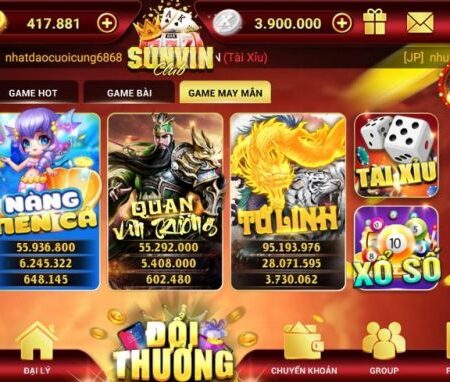 Sunvin Vin | Sunvin.Vin – Cổng game đổi thưởng hấp dẫn của game thủ Việt