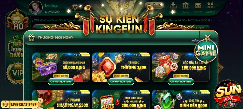 Kingfun – Đánh giá chi tiết về cổng game bài