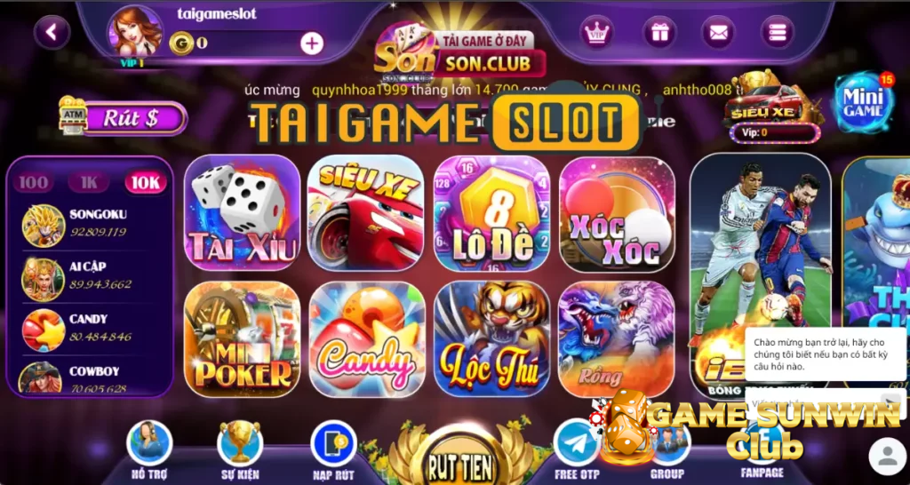 Khám phá những trò chơi có tại kho game của sonclub