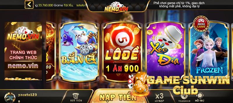 Nemo Vin - Cổng game bài online thu hút đông đảo thành viên