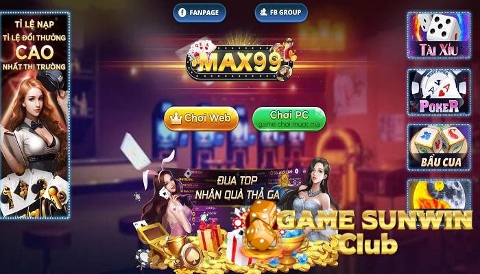 Giao diện chơi game Max99 mượt mà, chất lượng