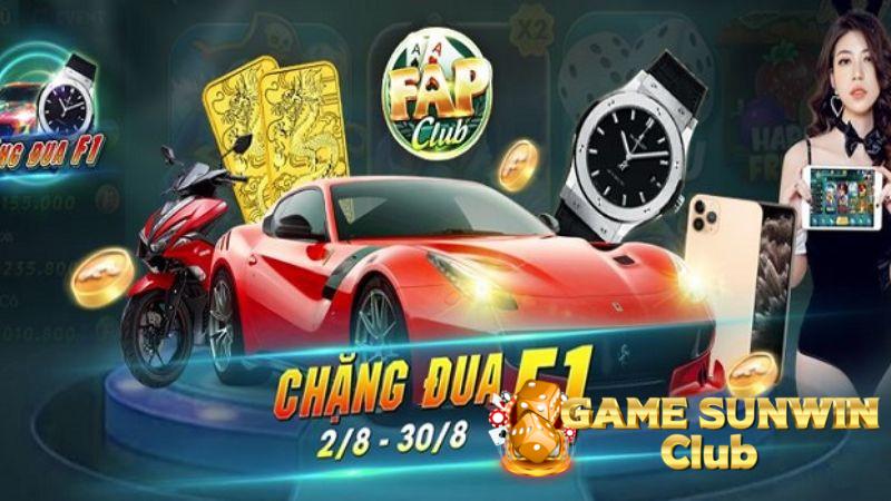 Thám hiểm chặng đua F1 tại khu vực mini game của Fap Club với vô số quà tặng