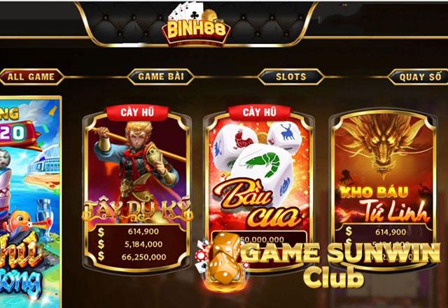 Những trò chơi hấp dẫn tại cổng game Binh88 Club